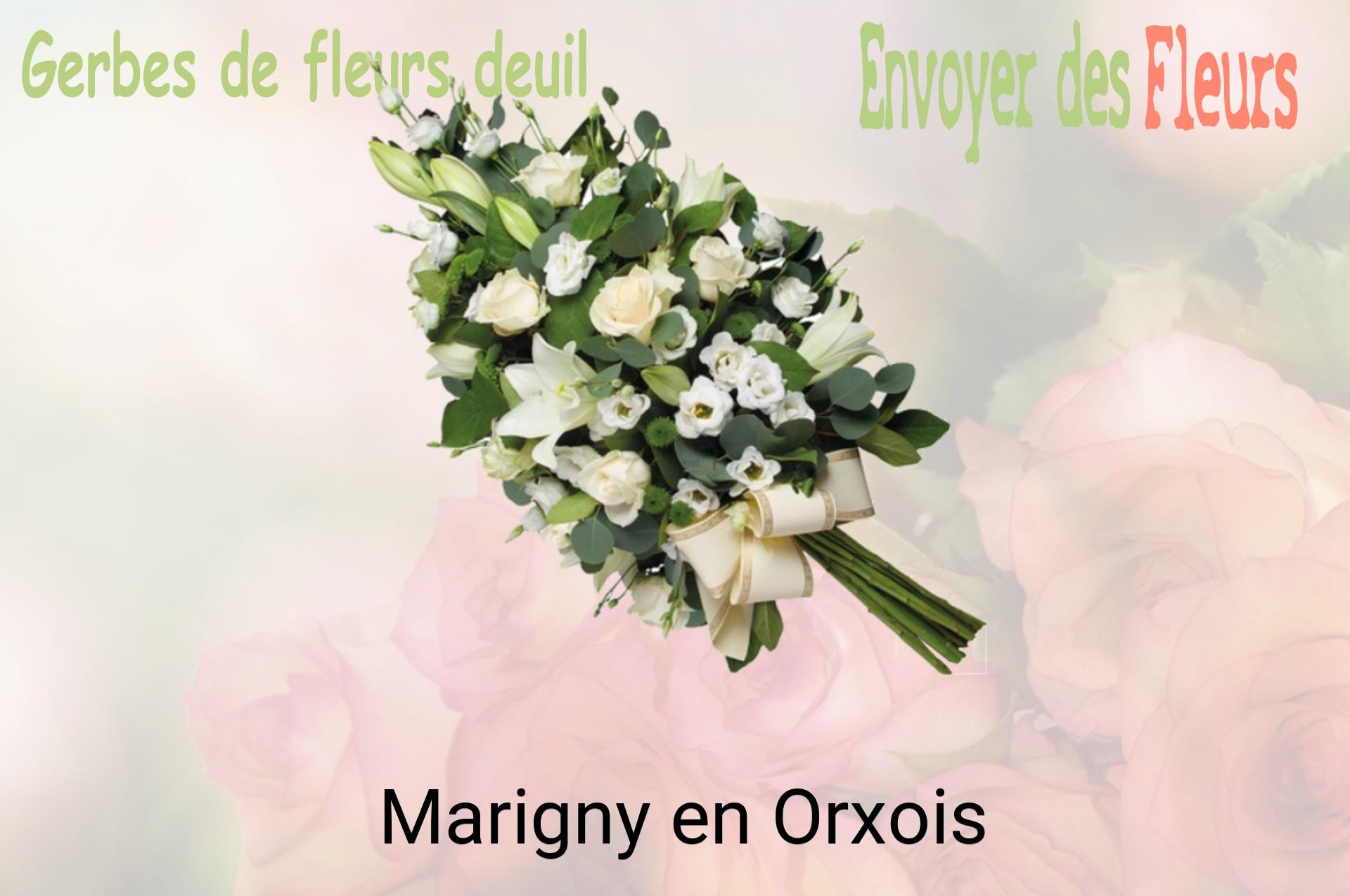 Gerbe de fleurs de deuil livrée à Marigny-en-Orxois